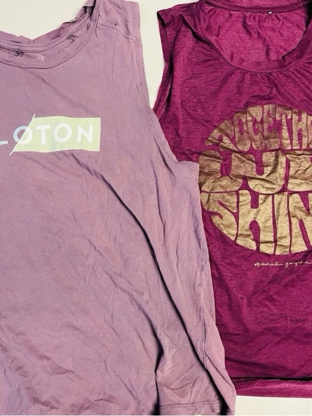 Two Peloton Workout Tank Tops Sz Large